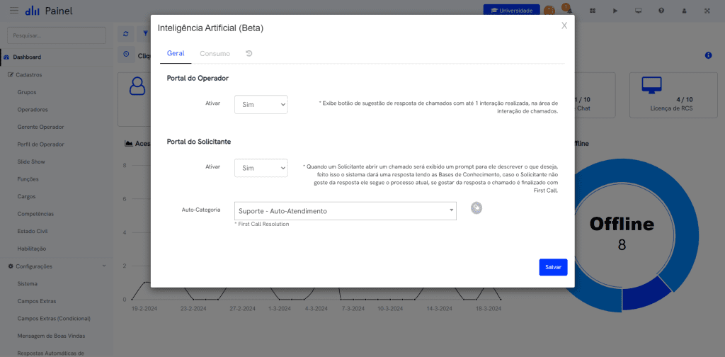 Desk Manager Funcionalidade - Painel Background Tela de Login